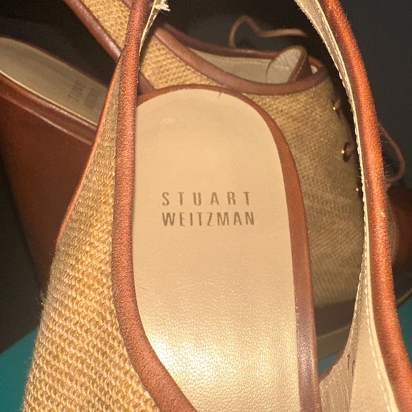 Stuart Weitzman Brown and Tan Wedge Shoes - Picture 2 of 3